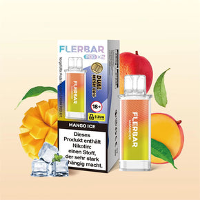 Flerbar 2x600 Einweg Pod E-Zigarette 2 ml - Mango Ice