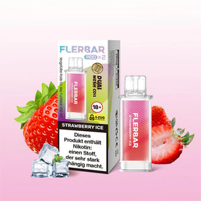 Flerbar 2x600 Einweg Pod E-Zigarette 2 ml - Strawberry Ice