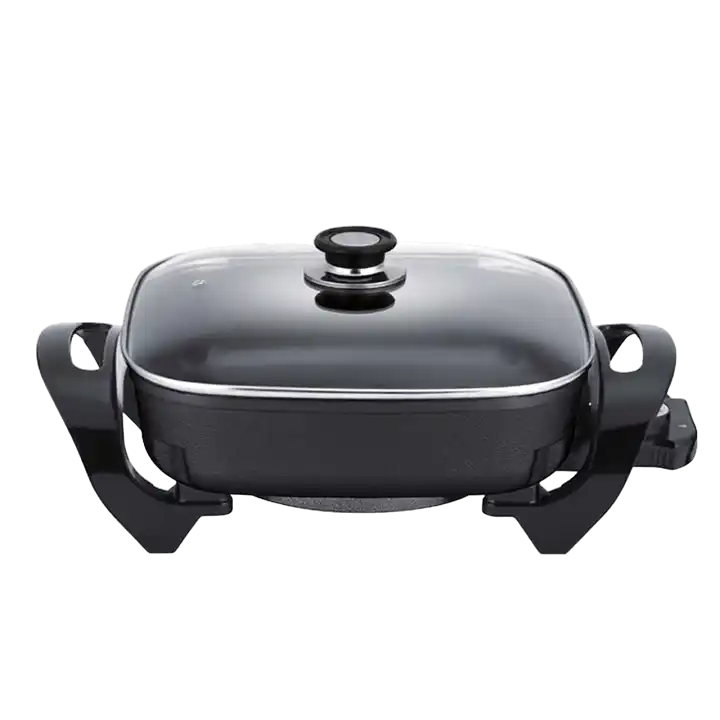 Elektrisch Pfanne mit Glasdeckel 30cm x 30cm