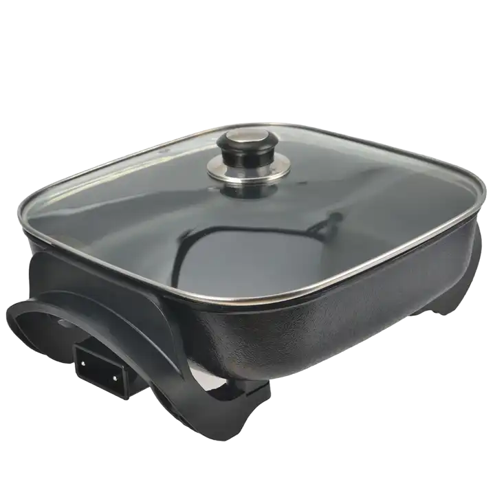 Elektrisch Pfanne mit Glasdeckel 30cm x 30cm