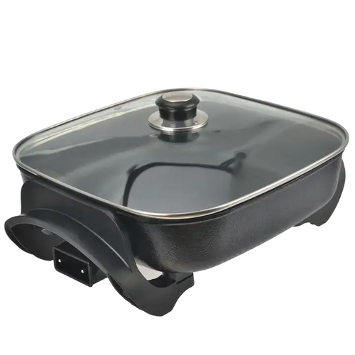 Elektrisch Pfanne mit Glasdeckel 30cm x 30cm